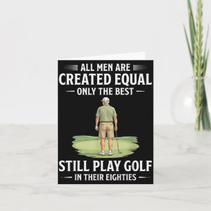 Cartão Os Homens São Criados Iguais Jogam Golfe Nos Anos