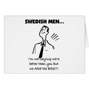 Cartão Os homens suecos são os melhores