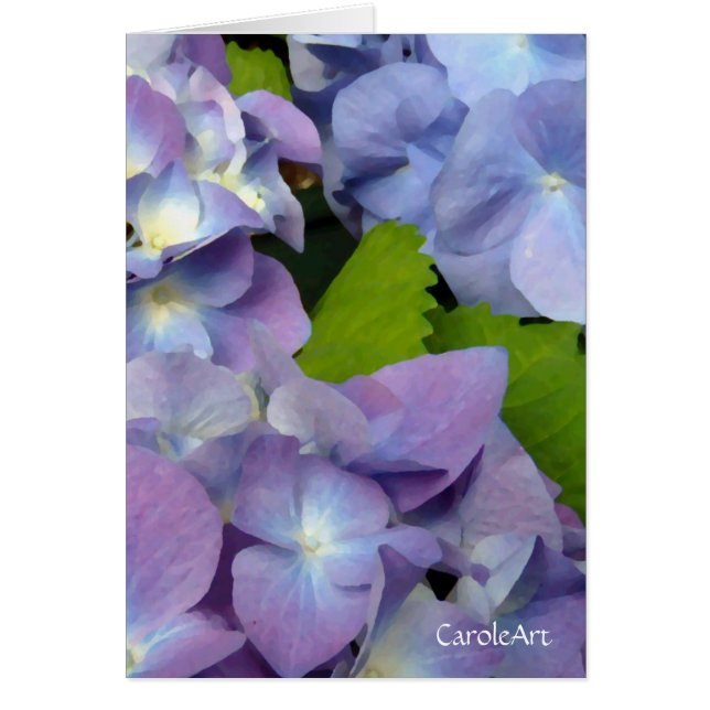 Cartão Os Hydrangeas azuis os mais azuis (Frente)