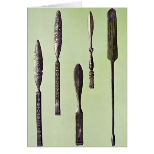 Cartão Os instrumentos do oculista, c.270