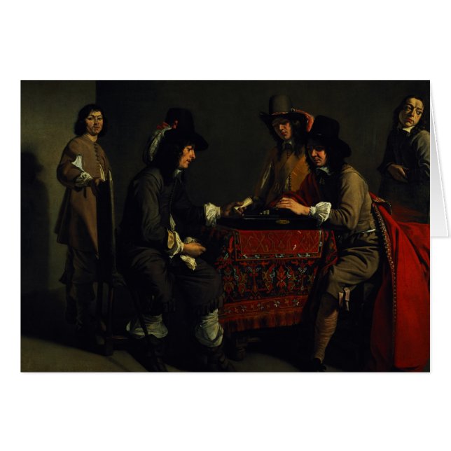 Cartão Os jogadores da gamão (Frente Horizontal)