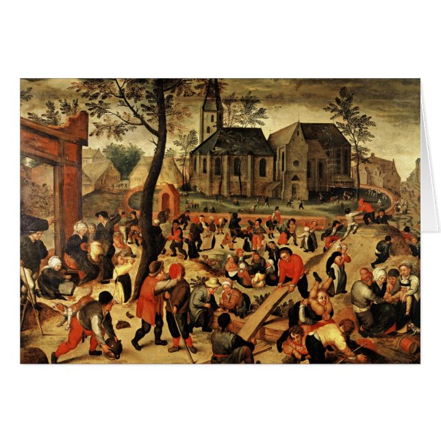 Cartão Os jogos das crianças (Frente Horizontal)