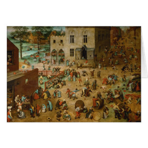 Cartão Os jogos das crianças por Pieter Bruegel a pessoa