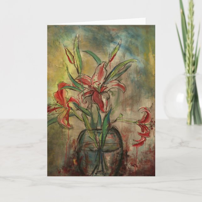 Cartão Os lírios de Leah (Frente)