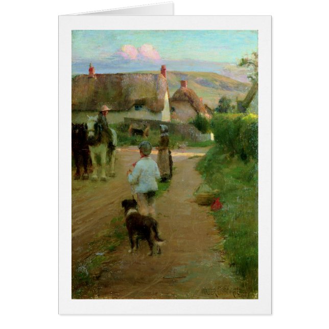 Cartão Os Loiterers, 1888 (óleo em canvas) (Frente)
