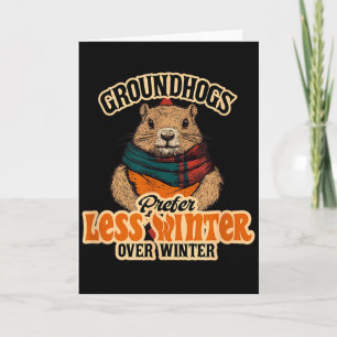 Cartão Os marmotas preferem menos inverno a diversão no i