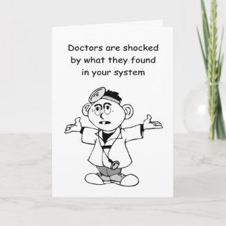 Cartão Os médicos estão indignados com o que encontraram