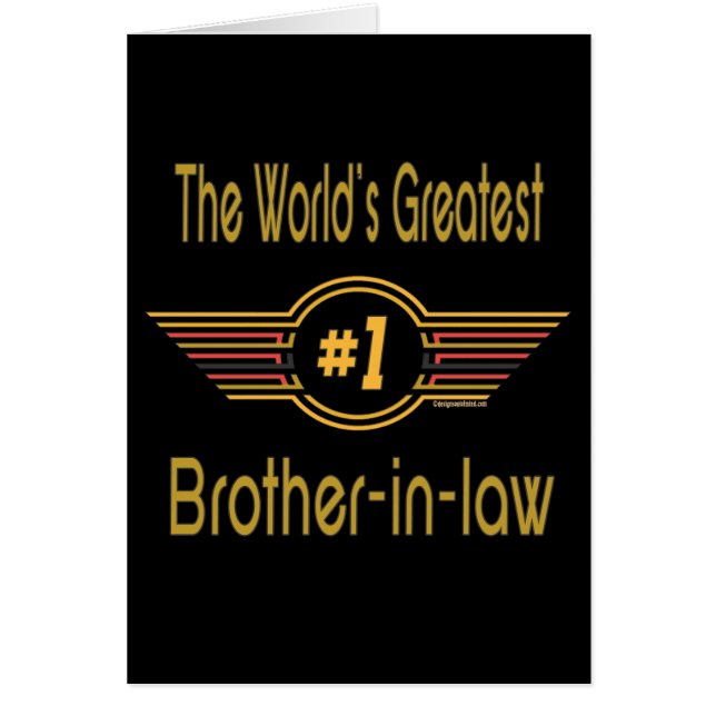 Cartão Os melhores presentes do cunhado (Frente)