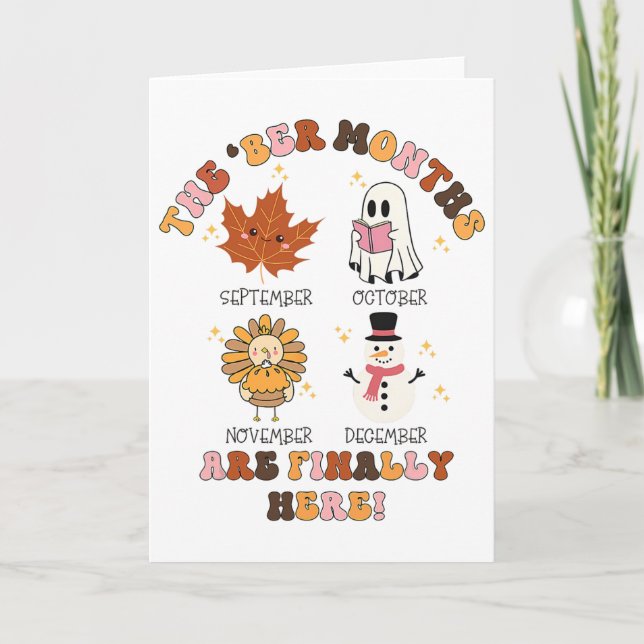 Cartão Os meses de Ber finalmente chegaram Ghost Turkey A (Frente)