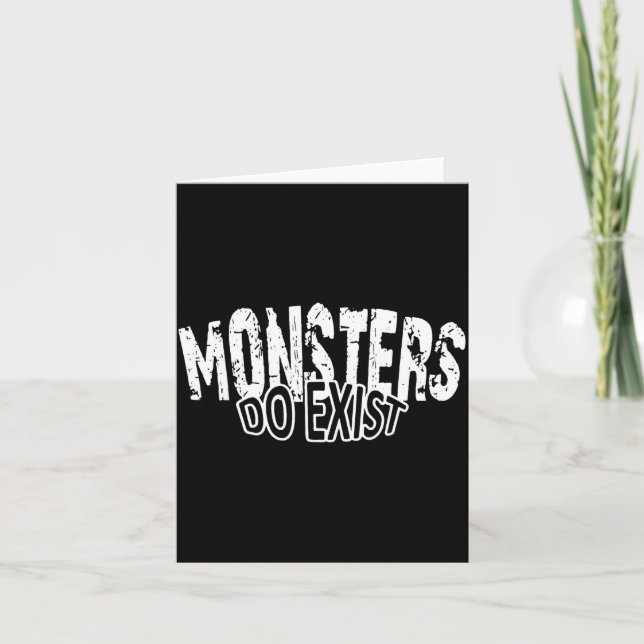 Cartão Os Monstros Existem Dito de Terror (Frente)