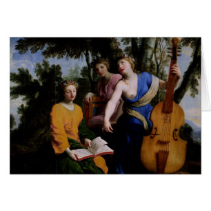 Cartão Os musas Melpomene, Erato e Polymnia, 1652-55