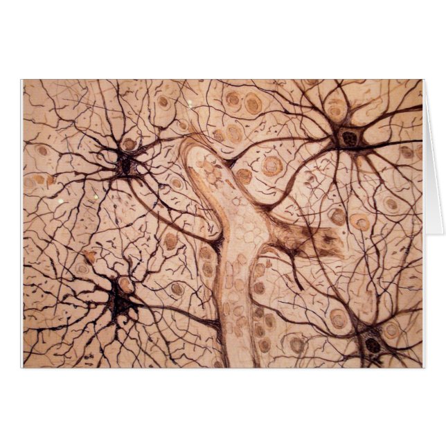 Cartão Os neurônios 3 de Cajal (Frente Horizontal)
