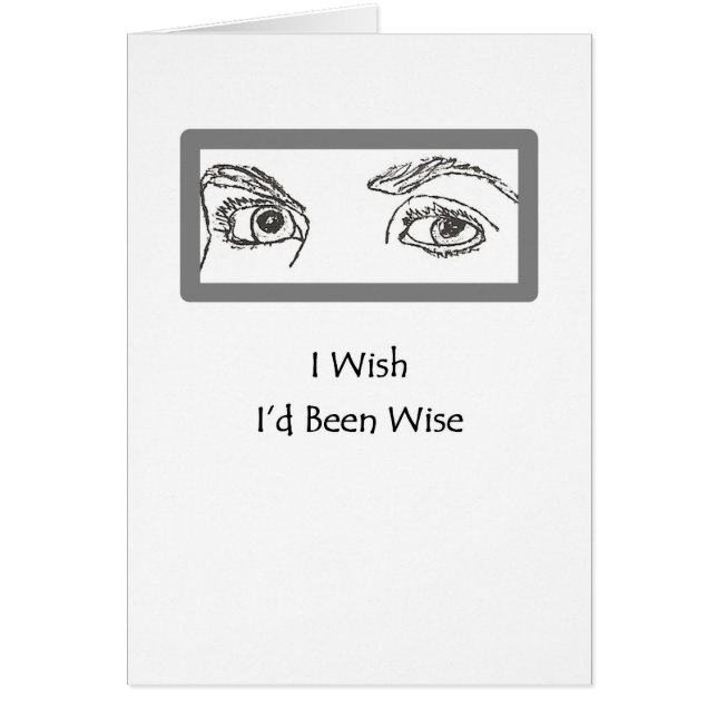 Cartão Os Olhos Dizem Que É Tudo Coleção (Frente)