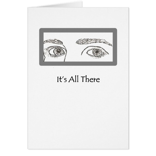 Cartão Os Olhos Dizem Que É Tudo Coleção (Frente)