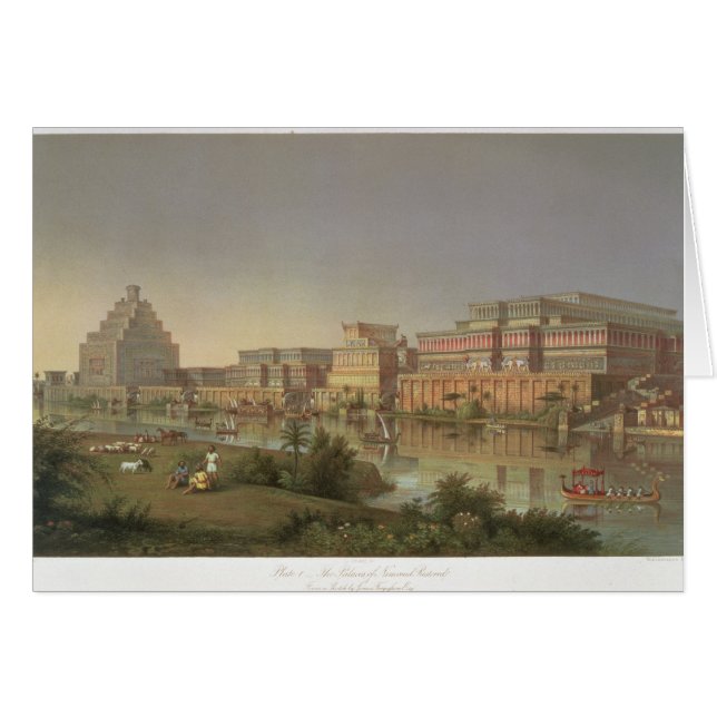 Cartão Os palácios de Nimrud restauraram, uma (Frente Horizontal)