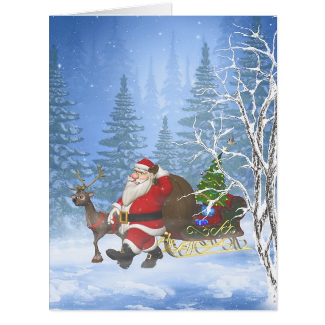 Cartão Os papais noeis Estão Chegando 1 (Frente)