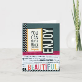 Cartão Os parabéns Enjoy dobraram 4 x 5,6