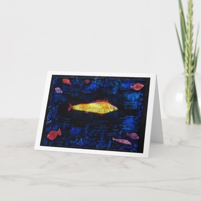 Cartão Os Peixes Dourados, Paul Klee (Frente)