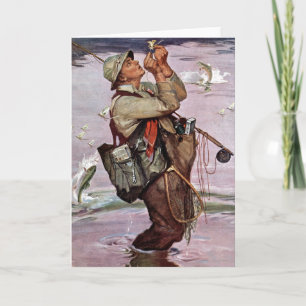 Cartão Os peixes estão pulando