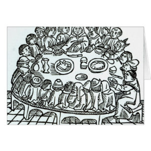 Cartão Os peregrinos de Canterbury