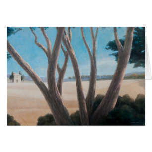 Cartão Os pinhos aproximam Pienza 2012