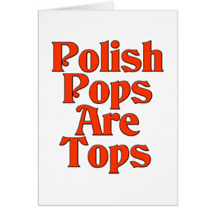 Cartão Os pop poloneses são partes superiores