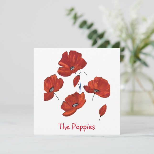 Cartão Os Poppies (Em pé/Frente)