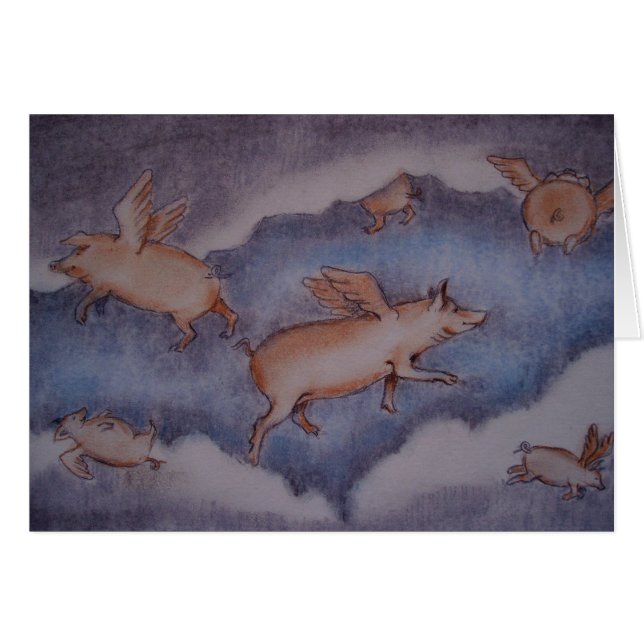 Cartão os porcos puderam voar… (Frente Horizontal)