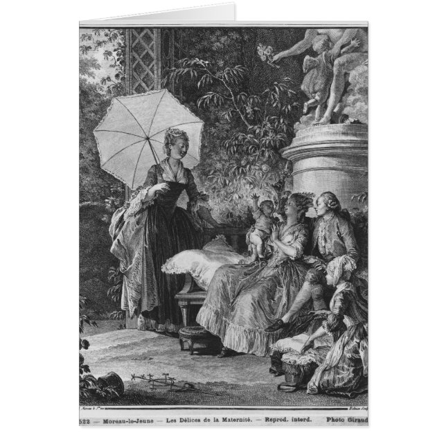 Cartão Os prazeres da maternidade (Frente)