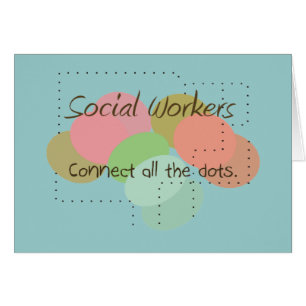 Cartão Os presentes do assistente social "conectam todos