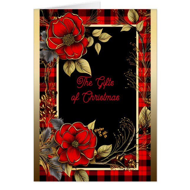 Cartão Os presentes do Natal (Frente)