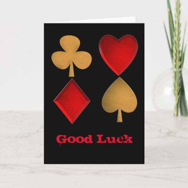 Cartão Os quatro naipes, personalizados (Frente)