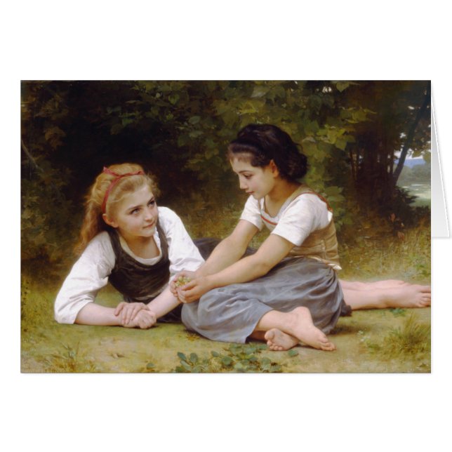 Cartão Os recolectores da porca por Bouguereau (Frente Horizontal)