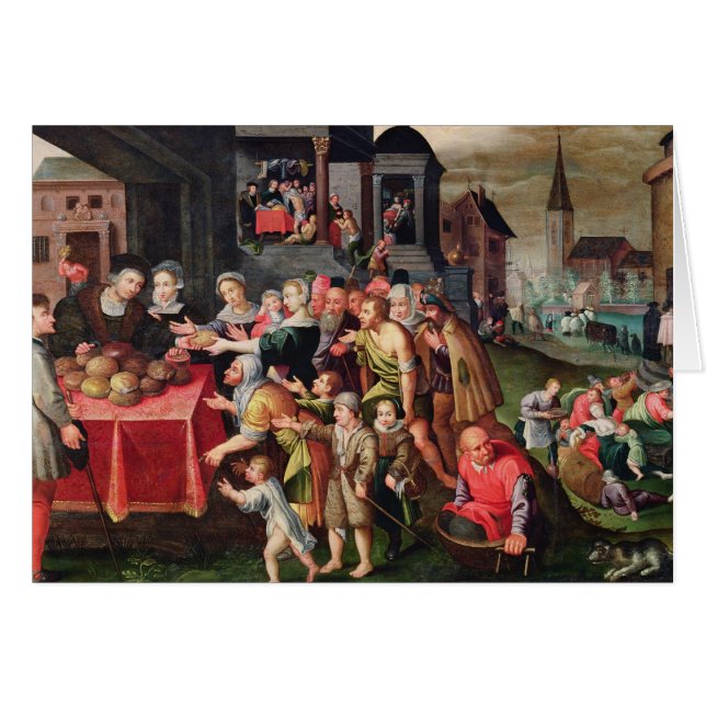 Cartão Os trabalhos do compaixão (Frente Horizontal)