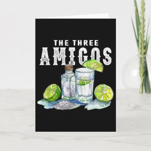 Cartão Os Três Amigos Lima Sal Tequila Engraçado Cinco De