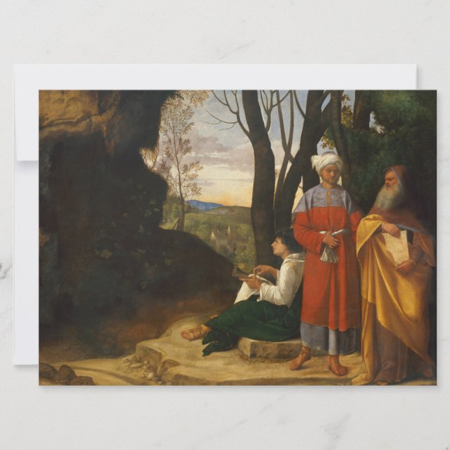 Cartão Os Três Filósofos (Sábios) (de Giorgione) (Frente)
