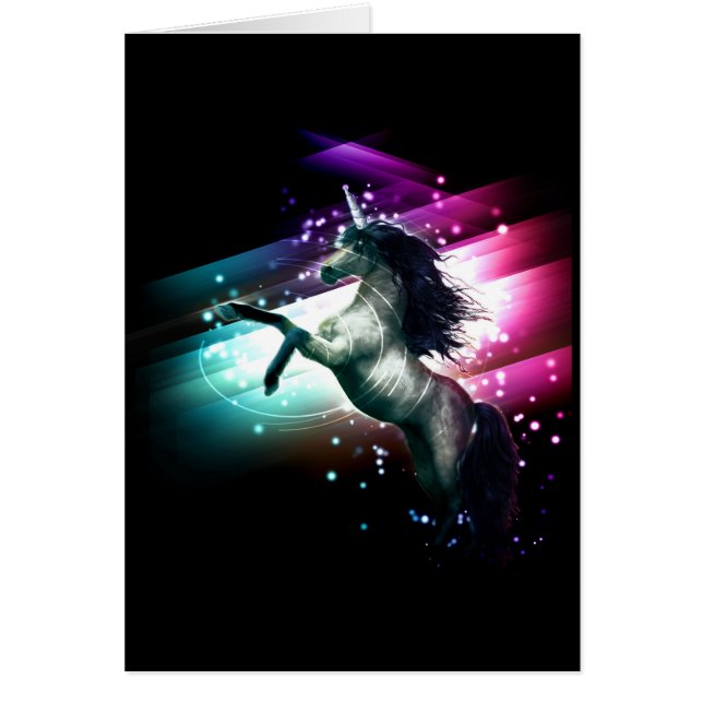 Cartão Os unicórnios do presente do amante do unicórnio (Frente)