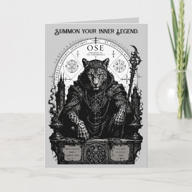 Cartão Ose Leopardo Oculista Gótico (Frente)