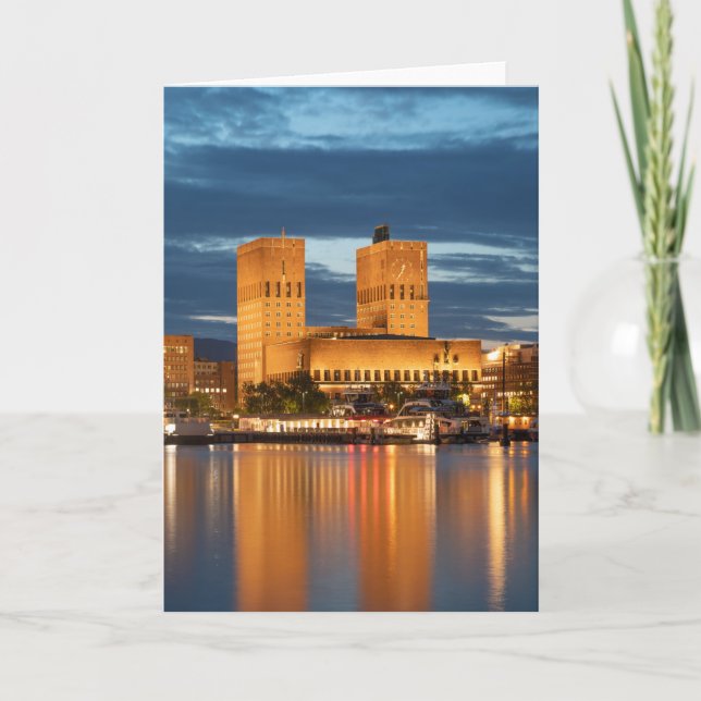 Cartão Oslo City Hall Noruega (Frente)