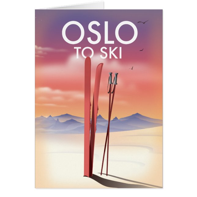 Cartão Oslo Para Ski (Frente)