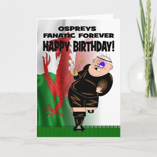 Cartão Ospreys Fanatic Forever Birthday Card (Frente)