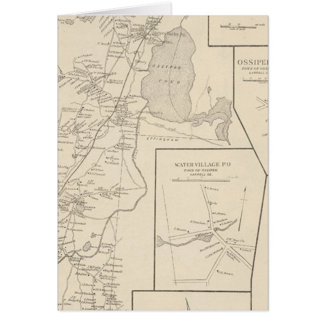 Cartão Ossipee, Carroll Co (Frente)