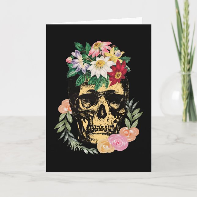 Cartão Osso E Flores (Frente)