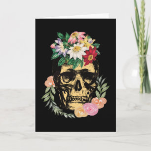 Cartão Osso E Flores