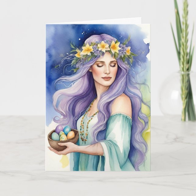 Cartão Ostara Goddess Spring Equinox Sabbat Wicca Holiday (Frente)