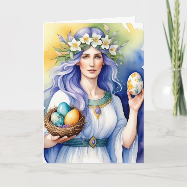 Cartão Ostara Goddess Spring Equinox Sabbat Wicca Holiday (Frente)