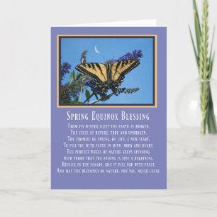 Cartão Ostara Spring Equinox Blessing with Butterfly