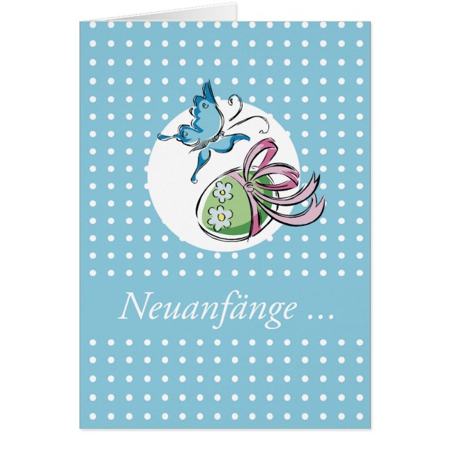 Cartão Ostern Schmetterling Neuanfänge (Frente)