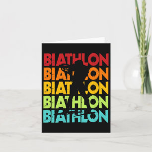 Cartão Ótimo Design de Biatlo Biatleta Esqui Cross-countr