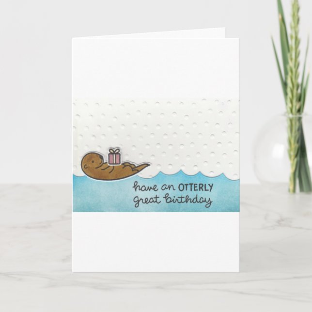 Cartão Otter Birthday (Frente)